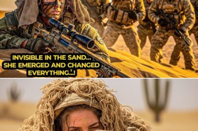 “Who’s Firing?” —— Sniper Suddenly Emerged from the Dunes And Sent SEALs Into Panic. “Where’s the shooter?” The SEAL team leader’s voice cracked over the radio, sharp and tense against the wind. Sand hissed across the dunes, erasing footprints faster than they could be made. Sergeant Kira Westland had been buried for eleven hours. Two feet beneath the desert surface. Invisible under netting, grit, and patience. When she finally rose from the ground — thirty meters behind their command post — the look on their faces said everything about what they’d just learned. She was twenty-seven when she arrived at the Naval Special Warfare Training Area near Yuma Proving Ground, Arizona. Her file was brief: U.S. Army Scout Platoon — three deployments. Her reputation was longer: a soldier who disappeared into landscapes others feared. Kira grew up in the high desert of New Mexico, raised by an uncle who ran a small ranch and taught her the kind of lessons the military couldn’t. How to track a jackrabbit by the bend of a grass stem. How to find water by watching birds circle the dawn. How to stay still until even the wind forgot she was there. By fourteen, she could move across dry country without stirring dust. By twenty-one, she’d lost her uncle, his land, and the last piece of home that hadn’t already been stripped by drought and debt. She enlisted a month later. Infantry training at Fort Benning hardened her edges. Scout school refined them. Her instructors said she didn’t move — she evaporated. She learned to build hides, watch for days, and wait for the single moment that decided whether anyone got home alive. Her uncle’s voice stayed with her: “Invisibility isn’t hiding, kid. It’s belonging.” That lesson had saved her life more than once — Iraq, Anbar, Helmand. Three tours. Two hundred hours in observation hides, some lasting seventy-two hours or more. Her reports were always perfect. Her rifle spoke rarely, but never twice….