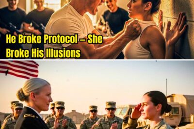 “He Shoved Her Against the Wall — Then Learned She Outranked Everyone on the Ship”. Captain Marcus Vance’s hand slammed against Lieutenant Rock Callahan’s shoulder, shoving her into the cold steel bulkhead of the destroyer USS Holsey. The impact rang through the narrow passageway, but Callahan didn’t flinch. Her green eyes locked on him, calm and steady beneath the fluorescent lights. Vance leaned in close, his voice low and furious. “Next time you decide to waste my time, Lieutenant, think twice.” He turned and walked away. The sound of his boots echoed down the corridor, leaving Callahan pressed against the metal, her pulse steady. What he didn’t know—what no one aboard that ship knew—was that the woman he’d just manhandled wasn’t just another intel officer. For the past six months, she had been working under deep cover with a classified joint task force. And in four hours, Rear Admiral Natalie Frost herself would step aboard to publicly commend Callahan’s work—while Vance would be left scrambling to explain why he’d just shoved one of Naval Intelligence’s most valuable officers against a bulkhead….