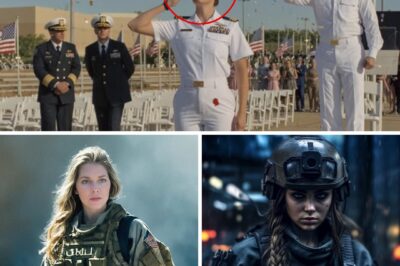 My Father Reported Me for Treason — Then My SEAL Team Stormed In: “Admiral, We’re Here.” They said betrayal feels like a knife in the back. For Admiral Rebecca Hale, it felt colder — like the click of handcuffs in front of the Pentagon press corps. The cameras flashed. The microphones swarmed. And the man who ordered her arrest stood only a few feet away — her father, Senator James Hale, chairman of the Armed Services Committee. His voice was steady when he signed the order. “For crimes against the United States.” Hers was silent. She didn’t argue. Didn’t protest. Not when the agents took her stars, her sidearm, or her name. The daughter of a war hero — the first woman to command a Navy fleet — now accused of selling encrypted data to foreign operatives. The same data she’d spent her career protecting. As she was led past her father, she met his eyes one last time. They were steel. Unflinching. “You should have stayed out of politics, Rebecca,” he said quietly. She didn’t answer. But something in her look — the calm beneath humiliation — made even the cameras hesitate. Three months later, the Senate ballroom glowed with chandeliers and laughter. A defense gala. The same people who had whispered her name now toasted her downfall. In the corner, behind a column, Rebecca stood in a black dress, uninvited, unnoticed. She shouldn’t have been there — technically, she wasn’t supposed to even step foot on a military base again. But tonight wasn’t about the rules. It was about the truth. Her father stood at the podium, charming as ever. “America’s security,” he declared, “depends on loyalty — even when loyalty hurts.” The crowd applauded. And then the lights flickered. A low hum filled the room — deep, mechanical, unmistakable. Somewhere outside, engines roared. Through the tall glass windows, guests turned to see a black Navy helicopter lowering onto the lawn, its searchlight slicing through the night. Security shouted. Phones lifted. The crowd gasped. The ballroom doors burst open — and six figures in tactical gear swept in, rifles low, eyes sharp. The lead operator scanned the room, his voice calm but booming over the chaos: “Admiral Hale — ma’am, we’re here.” Every head turned. Rebecca stepped forward, the chandeliers trembling above her, as the SEAL insignia on their uniforms caught the light. Her father’s face went pale. “Rebecca… what is this?” She met his gaze for the first time since the day he’d destroyed her.