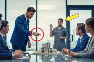 The CEO said, “Bring me the real architect.” Everyone froze when the cleaning lady raised her hand.