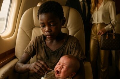 The billionaire’s baby wouldn’t stop crying on the plane — no one could calm the child down until a poor Black boy did something unbelievable…