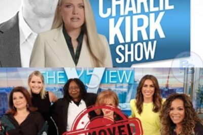 TV SHOCKWAVE: ABC Cancels The View and Launches The Charlie Kirk Show — Hollywood in Total Chaos!  In a jaw-dropping network overhaul, ABC has axed The View and replaced it with The Charlie Kirk Show, hosted by Erika Kirk and Megyn Kelly. The premiere ignited social media as “Charlie Minute” and “Charlie Cheers” smashed viewership records. Insiders say this isn’t just a show — it’s a revolution reshaping the morning TV battlefield.