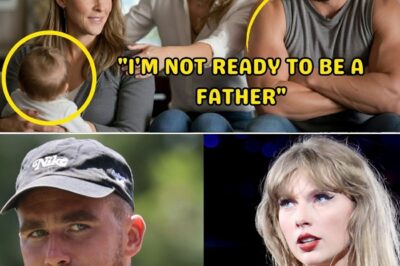 Travis Kelce’s Terrified Reaction Goes Viral as Taylor Swift Holds a Baby — Fans Say “He Looked Like He Saw His Future”