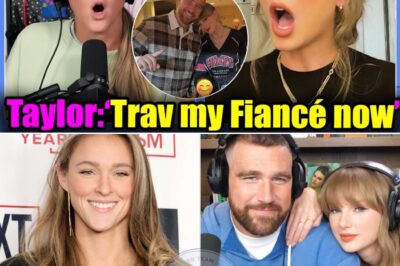 Taylor Swift Accidentally Calls Travis Kelce Her “Fiancé” Live On Air — Kylie Kelce’s Shocked Reaction Says It All