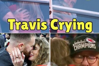 Travis Kelce Breaks Down in Tears as He Embraces Fiancée Taylor Swift and Mom Donna After Emotional Chiefs Victory
