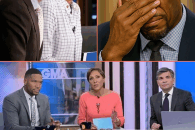 Emotions ran high overnight at Good Morning America, as anchors Michael Strahan, Robin Roberts, and George Stephanopoulos were reportedly shocked by devastating news about a longtime colleague. Sources close to the production describe the atmosphere as “silent and heavy — no one saw it coming.” One insider said, “They were preparing for the morning rundown when the call came through. Within minutes, everyone was in tears.” Robin was seen holding Michael’s hand, while George quietly stepped away from the cameras, visibly shaken. “They’re more than coworkers — they’re family,” another staffer shared. Fans flooded social media with messages of love and concern, using hashtags like #StayStrongGMA and #WeLoveYouFamily, as speculation swirled over the identity of the colleague and what had happened.