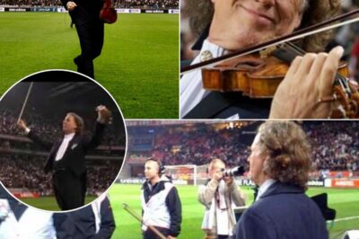 When the king of classical music “scores a goal” before Ajax vs Olympic Marseille! André Rieu made the stadium resonate not just with symphonies but with the fans’ wild excitement; could this performance be the most beautiful “artistic goal” in football history? Fans joked: “Just listen to Rieu play, and even Ajax and Marseille want to quit football… and pick up the violin!” A show that left music lovers and football fans equally stunned!
