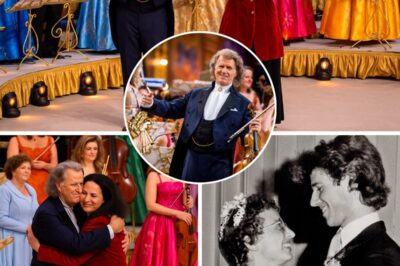 SHOCKINGLY INTIMATE: Andre Rieu Brings Wife Onstage—Then Recreates the Violin Duet That Started It All! The crowd gasped as Marjorie, his rarely-seen wife, joined him onstage in a surprise moment decades in the making. With trembling voices and tearful eyes, the couple performed the same violin piece they once played as students—this time, on a world stage. Behind them, a photo of their youth appeared, sealing the emotional time-travel for thousands watching. Fans were left speechless, calling it “the most romantic moment in classical music history.”