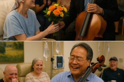 For one unforgettable week, world‑renowned cellist Yo‑Yo Ma turned the sterile halls of a cancer hospital into concert halls of hope, performing intimate, soul‑soothing recitals for patients fighting for their lives, witnesses describing how the music legend moved quietly from ward to ward with his cello, playing Bach, folk songs, and even patient requests, transforming tears of pain into tears of catharsis, and nurses reported that some patients who hadn’t spoken in days whispered “thank you” after hearing his music, while others simply closed their eyes and smiled for the first time in weeks, and as Yo‑Yo Ma knelt beside bedsides, listening to their stories between performances, the hospital felt less like a place of sickness and more like a sanctuary of humanity, and when he ended his final concert with a moving rendition of “The Swan,” the room erupted in soft applause and quiet sobs, a moment one nurse called “the most healing week we’ve ever experienced,” proving once again that music can mend more than just the soul.