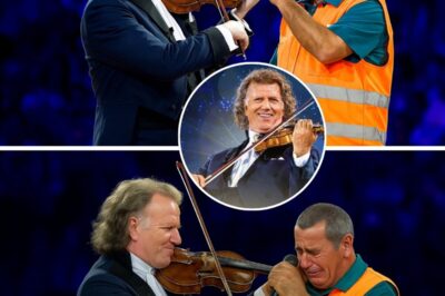 “Oh my god… who would have thought!” — the exclamation echoed throughout the auditorium when the anonymous janitor stepped onto the stage during an André Rieu concert, bringing more than 5,000 spectators to their feet. At first, Rieu’s invitation seemed like a passing joke, but he stepped out with surprising confidence. After just 3 notes, all doubts disappeared, giving way to thunderous cheers. The clip recording this moment reached more than 12 million views in just 24 hours, turning the man into a “golden voice” known throughout the world. Rieu’s applause and emotional eyes seemed to affirm: “Music is for everyone.” One night, one moment, and one dream lit up right in the middle of a splendid stage in Vienna.