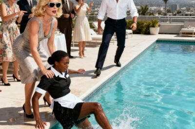 Hoa Karen pushed the poor black waitress into the swimming pool to make everyone laugh at her, but then a millionaire stepped in and did something that left everyone speechless…