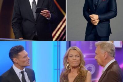 TV SHOCKWAVE: Wheel of Fortune has officially become a battlefield — with America split right down the middle as Ryan Seacrest and Pat Sajak face off in the most explosive host showdown ever. Social media is melting under the pressure, with fans warring over loyalty and legacy, memes flying faster than the wheel itself. And as tensions rise, one burning question now consumes the nation: Who will ultimately claim the crown — the charming newcomer or the timeless legend?