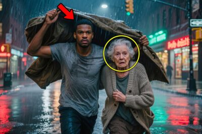 Black Man Helps an Elderly Woman in the Rain, Unaware She Would Decide His Future the Next Day