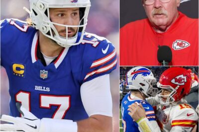 “HE’S A CHEATER!” Just minutes after a disastrous 21-28 loss to the Buffalo Bills, KC Chiefs Head Coach Andy Reid ACCUSED Josh Allen of using high-tech equipment during the game, and demanded that the NFL immediately open an investigation. 10 MINUTES LATER, Josh Allen coldly raised his head, flashed a defiant smile, and uttered 15 cold words that left Andy Reid speechless.