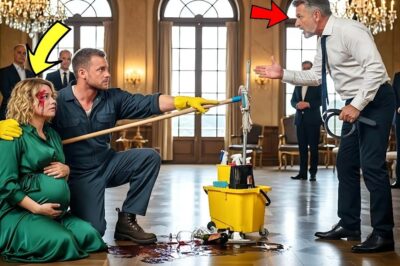 No One Dared to Stop the Billionaire Beating His Pregnant Wife Until Single Dad Janitor Stepped In…