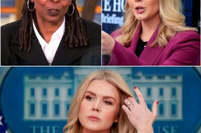 In a jaw-dropping moment that has already gone viral across social media, Whoopi Goldberg confronted Karoline Leavitt in a live television showdown that left the studio buzzing with tension, shock, and raw emotion. Fans and viewers were left gasping as Goldberg’s fierce declaration turned a routine broadcast into a dramatic battlefield of truth, passion, and survival. The exchange, marked by honesty, intensity, and unexpected vulnerability, is being described as one of the most electrifying moments in daytime television history.