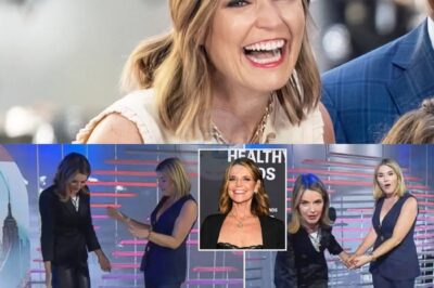 Stepping out onto the set in a black blazer, faux-leather pants and sky-high platform heels, Guthrie revealed that she had a “big hole” in her pants. Welp.