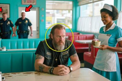 Black Woman Defends A HELL’S ANGEL From Police, 200 Bikers Show Up At Her Diner The Next Day…