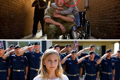 The 10-Year-Old Girl Who Took the Beating Just to Protect a Fallen Veteran — A Week Later, 10 SUVs and 100 Soldiers Stood Outside Her House with a Promise That Shook the Nation Rain slicked the narrow alley, turning the pavement into a mirror of city lights. Somewhere between the dumpsters and the flickering neon sign, a man in a torn jacket lay sprawled on the cold concrete — his wheelchair overturned beside him, one pant leg neatly folded where his knee should’ve been. A group of boys — older, crueler — surrounded him, laughing. Their sneakers splashed through puddles as they kicked at his backpack, his medals spilling out across the wet ground like discarded trinkets. “Old man can’t even stand up,” one of them sneered. “Bet he faked the whole hero story.” That’s when Emily Parker, all of ten years old, stepped into the mouth of the alley. Her backpack was still on her shoulders, her pigtails soaked, her hands trembling. She’d just wanted to take a shortcut home. But when she saw the veteran fall, something inside her broke loose. “Stop it!” she yelled. The boys turned. One of them laughed, “What are you gonna do, kid?” Emily didn’t answer. She just ran. Straight into them. They shoved her. She fell. They kicked, and she still didn’t move. She crawled toward the man — toward the stranger who’d lost more than a fight long ago — and threw her arms around him, shielding him with her tiny body. “It’s okay,” she whispered to him through tears. “You’re safe now.” By the time someone shouted for help, the bullies were gone. Emily’s knees were scraped, her clothes were muddy, but she didn’t let go. The veteran — Sergeant Mason Cole, retired Marine — stared at her through disbelief and tears. In twenty years of war, no one had ever protected him. A week later, the sound of engines shattered the quiet of Maplewood Lane. Ten black SUVs rolled to a stop in front of the Parker house. Neighbors peeked through curtains as one hundred uniformed soldiers stepped out in formation. At their head — a man in dress blues, medals gleaming, expression solemn. He knocked once on the door…