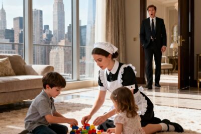 The billionaire returned home unexpectedly after a busy time at work and saw the maid working with his children, making him burst into tears…