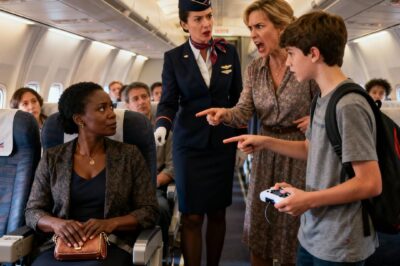 A racist mother demanded that a Black woman give up her seat by the door for her son — but the pilot’s reaction left everyone stunned…