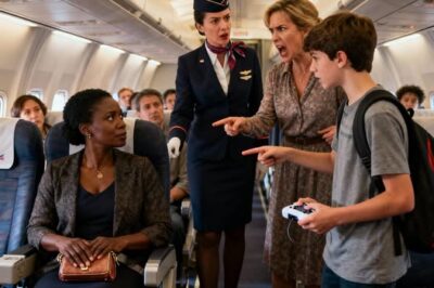 A racist mother demanded that a Black woman give up her seat by the door for her son — but the pilot’s reaction left everyone stunned…