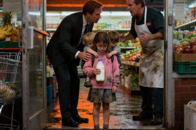 A little girl was kicked out of the store for stealing a glass of milk for two little children. Suddenly, a millionaire stepped out of his car and…