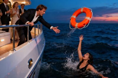 On the luxury yacht, my sister was pushed off the deck “just for fun.” One man burst out laughing and shouted, “John, you did it! I owe you fifty bucks!” My sister’s in-laws roared with laughter as if they were watching a comedy show, while she thrashed in the dark waves, screaming for help. John tossed down a single life ring, smirking. The moment I pulled her back onto the deck, I called out one command: “Come here. Now.”