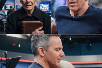 He thought he was just walking into another day on set — another roundtable, another debate, another hour of laughter sharpened by years of comedy and resilience. But when a quiet, silver-haired woman stepped into the studio holding a faded manila folder, Greg Gutfeld froze. She knew a version of him no one else in the room had ever met — the boy who sat alone at lunch, who wrote stories to survive the silence, who learned to hide hurt behind humor. And she carried the proof of it in her hands.