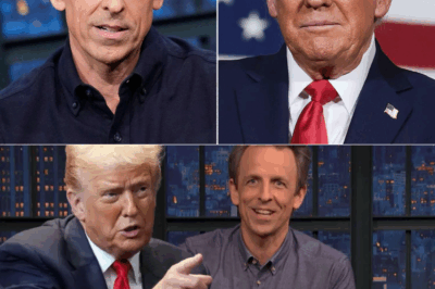 TRUMP RAGES: IS MOCKING THE PRESIDENT ON TV ‘PROBABLY ILLEGAL’? The feud between Donald Trump and Late Night host Seth Meyers has just escalated to an unprecedented level! After being mocked by Meyers for his comments on catapults, the former President (sic) fired back in a social media post, posing a shocking question: Is mocking the President… a criminal act?