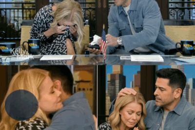 KELLY RIPA BREAKS DOWN ON LIVE TV! Viewers were left speechless as the usually composed morning host fought back tears beside her husband, Mark Consuelos, during a moment no one saw coming. The couple, known for their laughter and chemistry, suddenly turned somber as Kelly’s voice cracked while delivering shocking news that left the studio in silence. Cameras caught Mark gently holding her hand as she whispered words that stopped millions in their tracks. What they revealed next has fans across the country reeling — and questioning everything they thought they knew about TV’s golden couple.