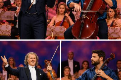 “A Night of Musical Legends: HAUSER and André Rieu Deliver a Spellbinding Performance for 10,000 Fans”. In a once-in-a-lifetime spectacle, HAUSER and André Rieu shared the stage before an audience of 10,000, creating a musical experience that felt larger than life. The rich, soulful tones of HAUSER’s cello intertwined with Rieu’s majestic violin, weaving a tapestry of sound so powerful it brought many in the crowd to tears. Each note resonated like a heartbeat, filling the hall with emotion, wonder, and awe, as if the music itself had taken on a life of its own. Fans worldwide flooded social media, calling it a transcendent, unforgettable moment that defied description. This was more than a performance—it was a breathtaking celebration of artistry, passion, and the sublime magic of music.