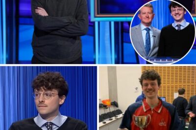 FANS ARE FREAKING OUT: A New Jeopardy! Contestant Is Shattering Records and Breaking the Internet! What began as a quiet debut has exploded into one of the most jaw-dropping streaks in the show’s history, with win after win leaving the studio scrambling to keep up. Just as everyone was holding their breath, hoping someone might finally challenge Ken Jennings’ legendary record, Harrison Whitaker steamrolled expectations, racking up four consecutive victories in a row before abruptly stopping. Social media is melting down, comment sections are overflowing, and fans are divided between hailing a future Ken Jennings… and whispering that this run is “too perfect” to be real. Every night brings louder gasps, bigger wins, and one chilling question everyone can’t stop asking: how far can this streak really go before it breaks everything?