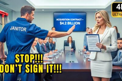 Single Dad Janitor Interrupted: “Don’t Sign the $4.2B Deal” — What the CEO Did Next Made Them Freeze