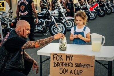 They Mocked a Little Girl Selling Lemonade for Her Brother’s Surgery… Then Hells Angels Rode In