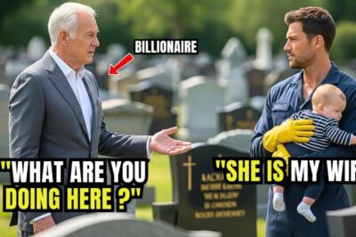 A Billionaire Visits His Daughter’s Grave, Only to Find a Janitor Crying There with a Child