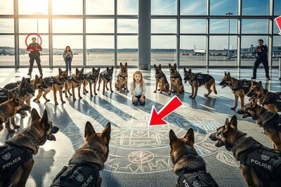 14 Police Dogs Surrounded a Little Girl’s Chalk Drawing at the Airport — What Officers Revealed…