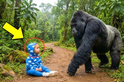 Gorilla Spots Abandoned Crying Boy On The Road…What Happens Next Is Unbelievable!!