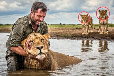 Ranger Pulls Lion from River – The Pride Did Something Unbelievable
