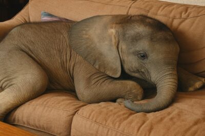 This Baby Elephant Found His Favorite Sofa, Watch His Priceless Reaction