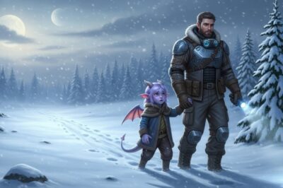 “Sir, Mama Didn’t Come Home…” The Dragon Girl Cried—The Human Followed Her Into the Frozen Night 
