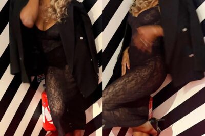 Serena Williams Sizzles in a Black Lace See-Through Dress