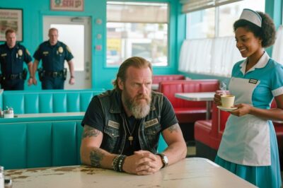 Black Woman Defends A HELL’S ANGEL From Police, 200 Bikers Show Up At Her Diner The Next Day.