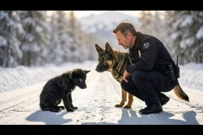 Black “Puppy” Stopped The Police Car. When The Cop Saw WHY, He Broke Down.