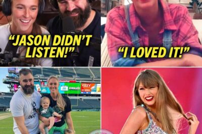 Kylie Kelce’s “Best Behavior” Warning Ignored: How Jason’s Wild Shirtless Antics Won Over Taylor Swift in Epic First Meeting