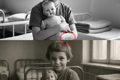 This 1945 photo showing a little girl holding a doll looked cute — until a zoom revealed her hand.