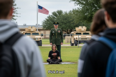 MY DAUGHTER WAS PUSHED INTO THE MUD WHILE THE TEACHERS WATCHED—THEY DIDN’T KNOW I WAS OUTSIDE WITH MY ENTIRE PLATOON WAITING TO SURPRISE HER.