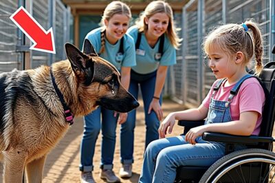Paralyzed Little Girl Visits Shelter—What This Aggressive Police Dog Did Next Shocked Everyone!