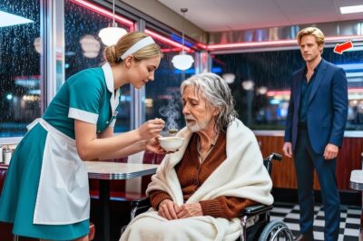 “Billionaire Sees a Waitress Feeding His Disabled Father…She Never Expected What Happened Next!
