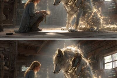The human fed the chained wolf daily… until the chains broke and the Alpha King rose before her.